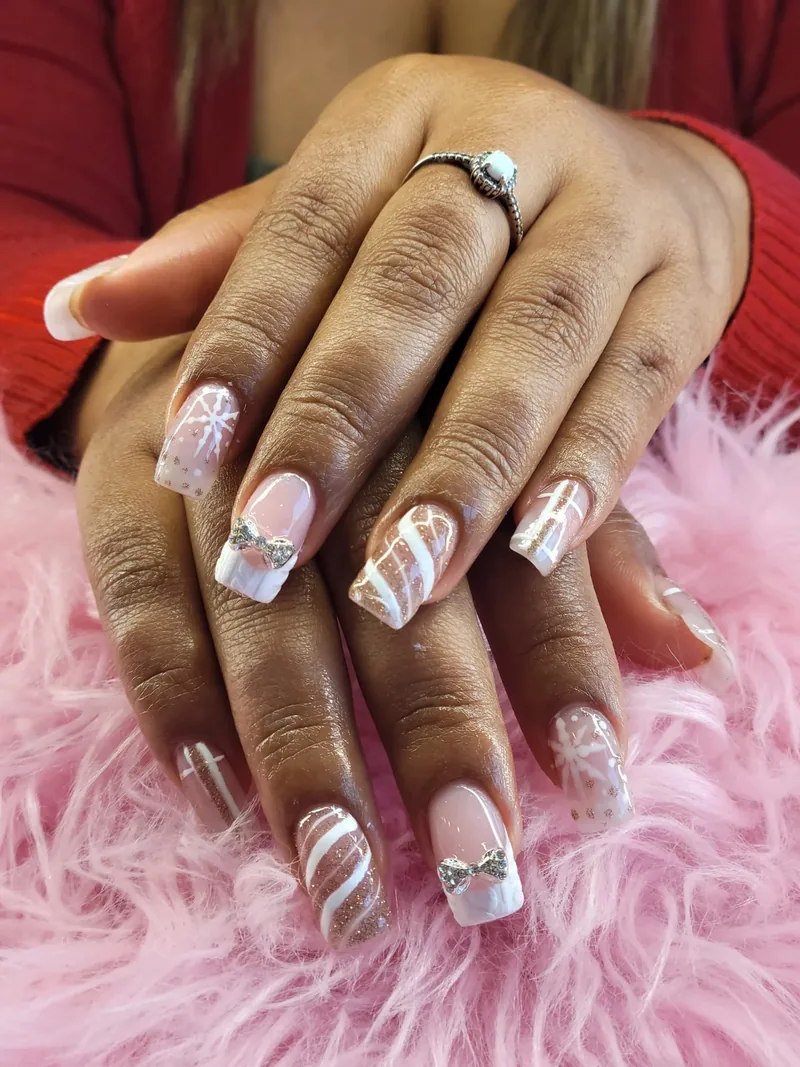White nail design